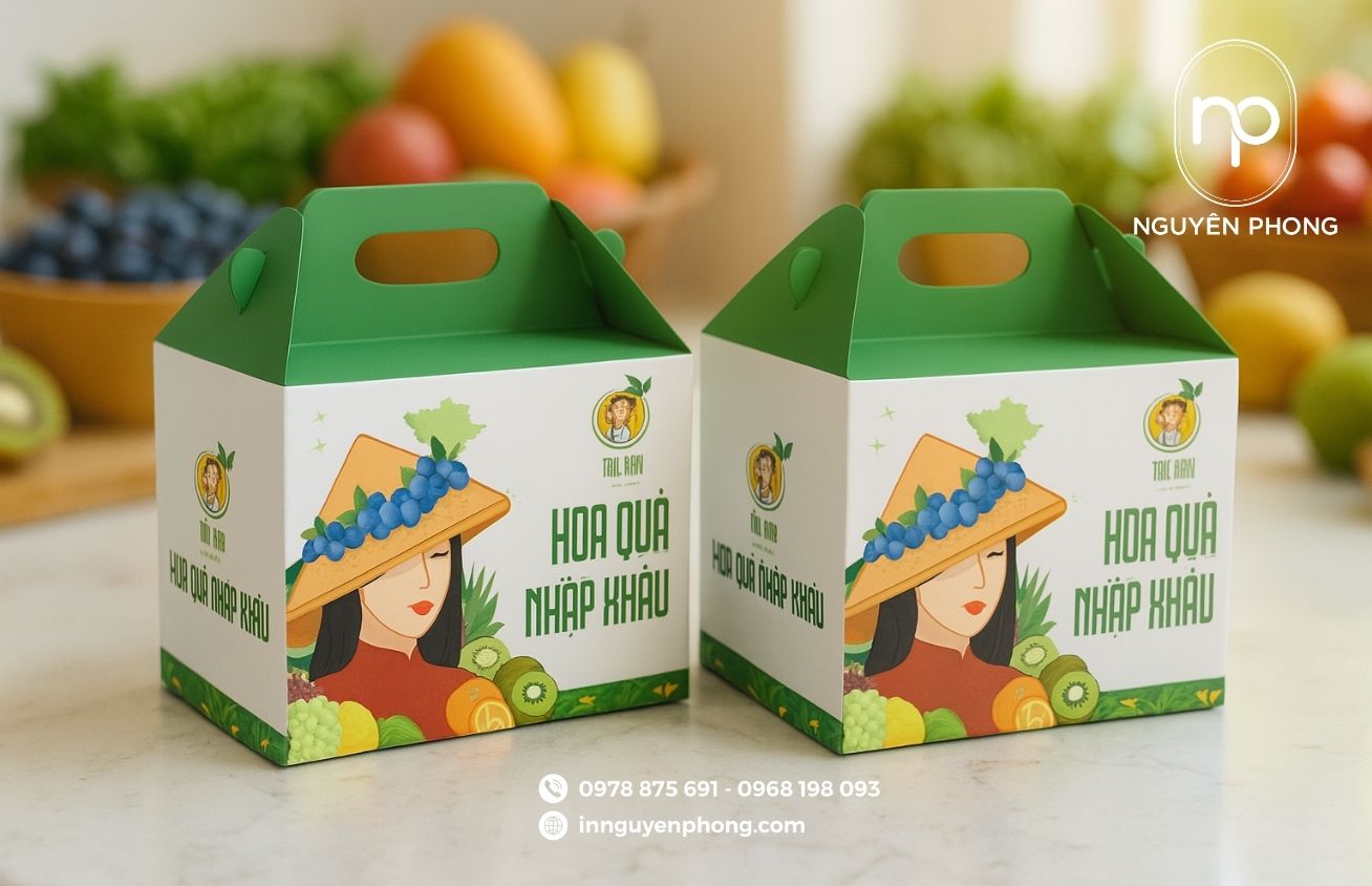 Mẫu thùng carton thiết kế nổi bật đựng nông sản